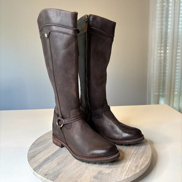 NEW Ariat Scarlet Waterproof Riding Boots Women’s Brown Leather Tall Harness 7 - Picture 1 of 15